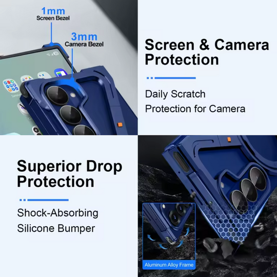 Premium Z-Shaped Frameless Metal Case for Samsung Galaxy Z Fold - Image 2