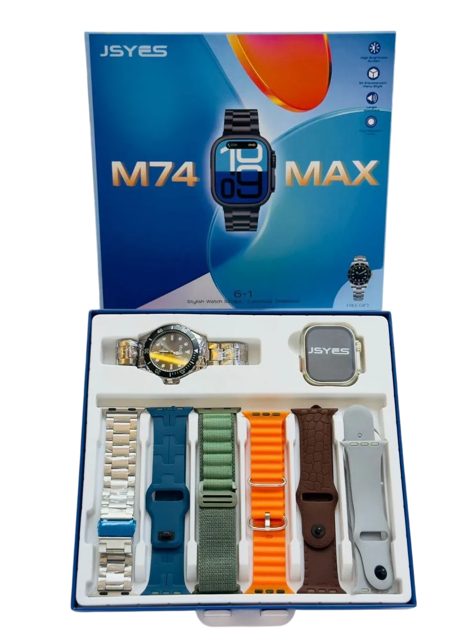 JSYES Smart Watch M74 Max + Analog Watch Combo - Image 5